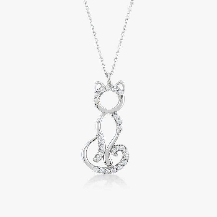 Sparkly Cat Pendant