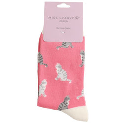 Silver Tabby Cat Socks UK 4-7