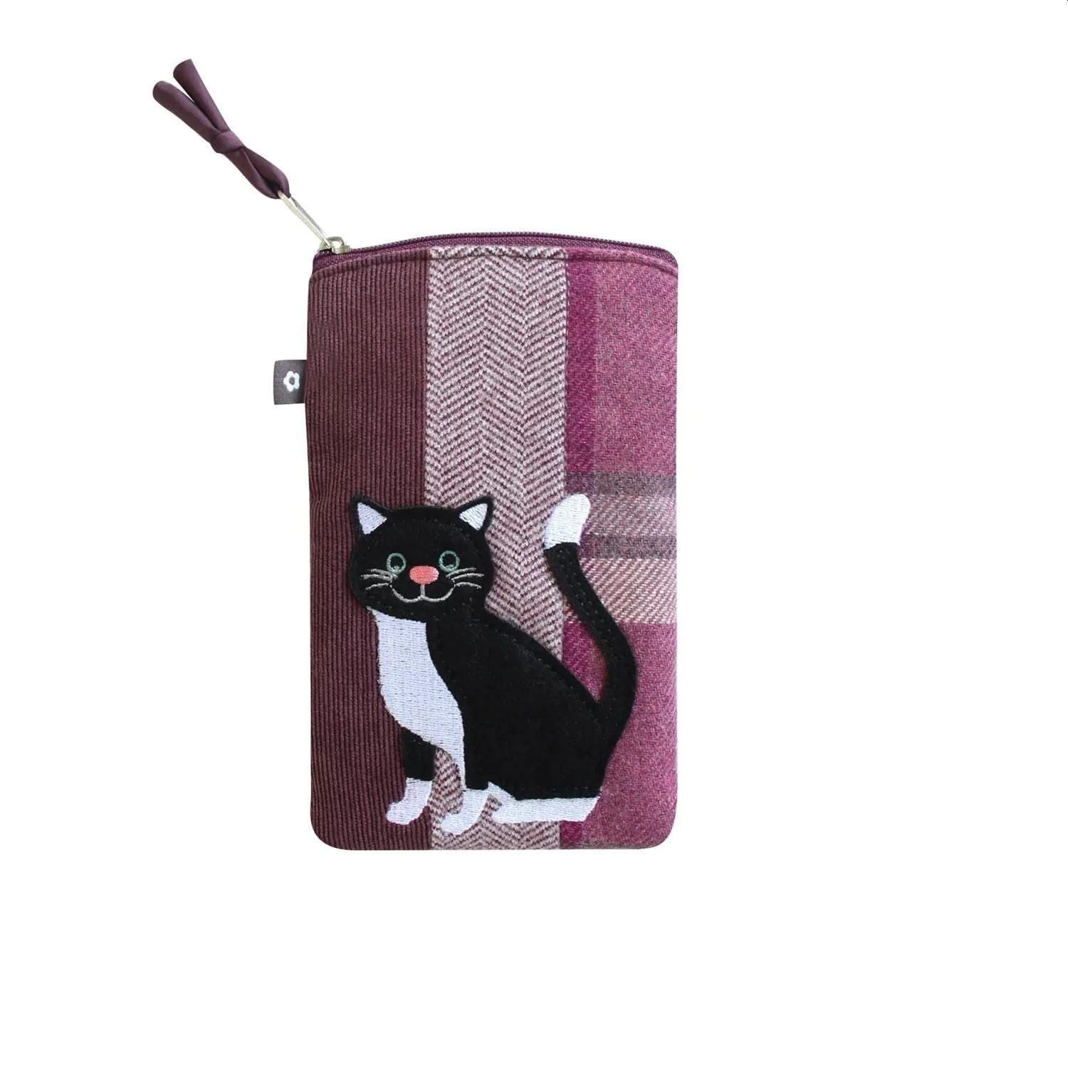 Sitting Kitty Applique Glasses Case