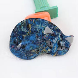 Large Sleeping Cat Brooch