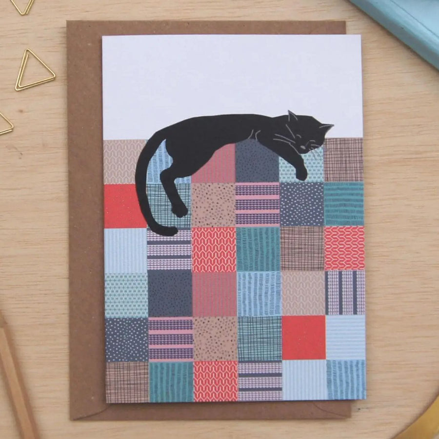 Sleeping Cat Quilt Card