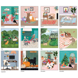 Illustrated Cats 2025 Slim Calendar