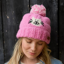 Smiley Cat Bobble Beanie