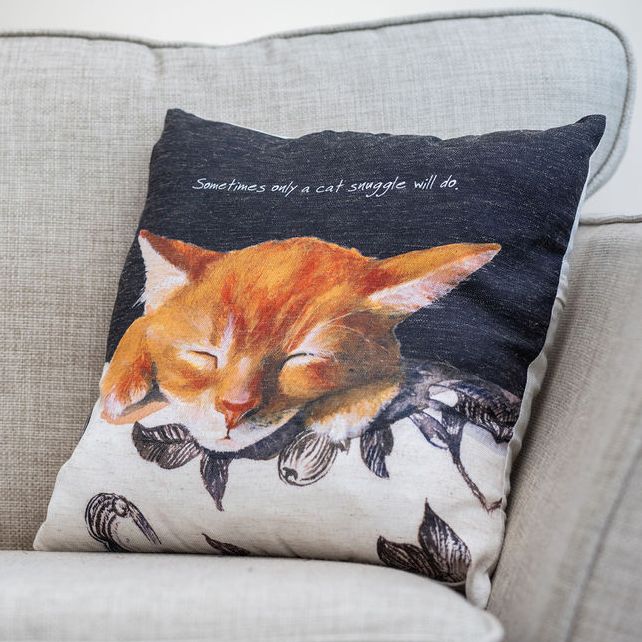 Cat Snuggle Cushion, Little Dog Laughed