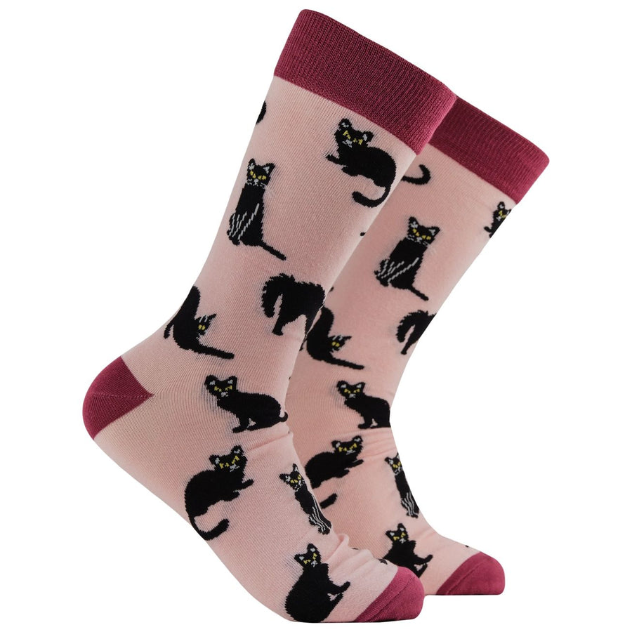 Lucky Black Cats Bamboo Socks, UK 4-8