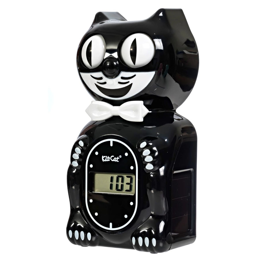 Black Kit Cat Alarm Klock