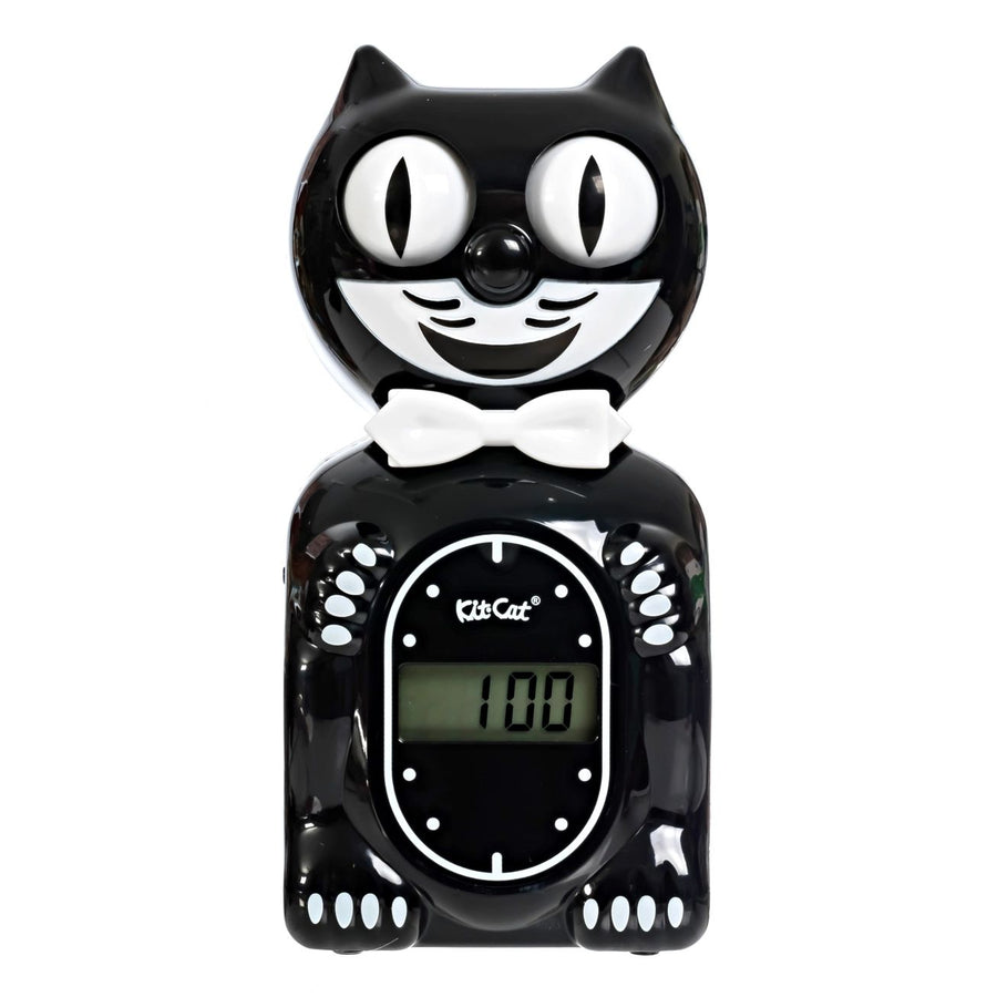 Black Kit Cat Alarm Klock