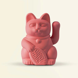 Maneki Neko Solar Cat by Donkey BERRY RED