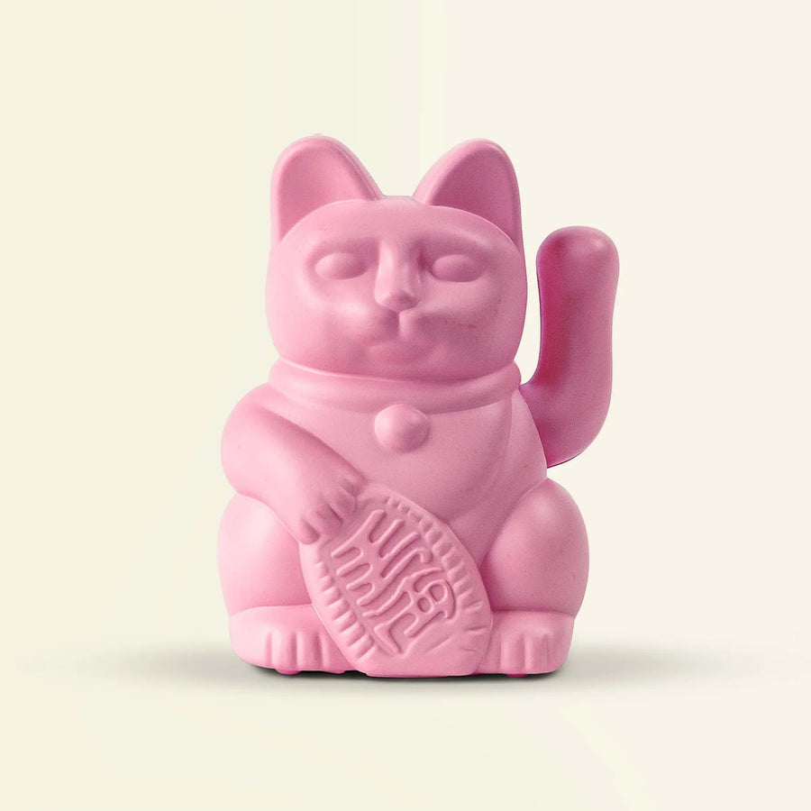 Maneki Neko Solar Cat by Donkey HOT PINK
