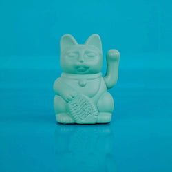 Maneki Neko Solar Cat by Donkey TURQUOISE