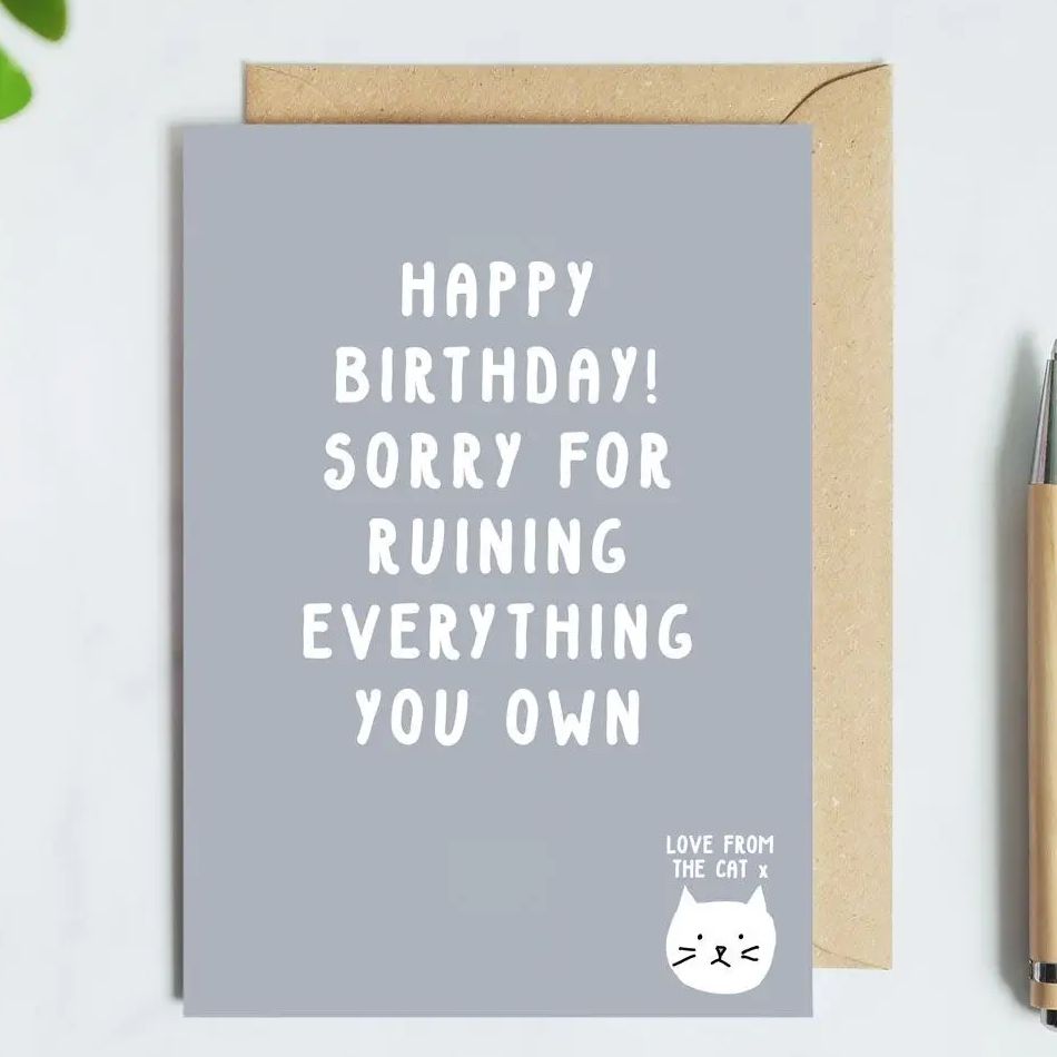 Sorry for Ruining Everything Cat Card