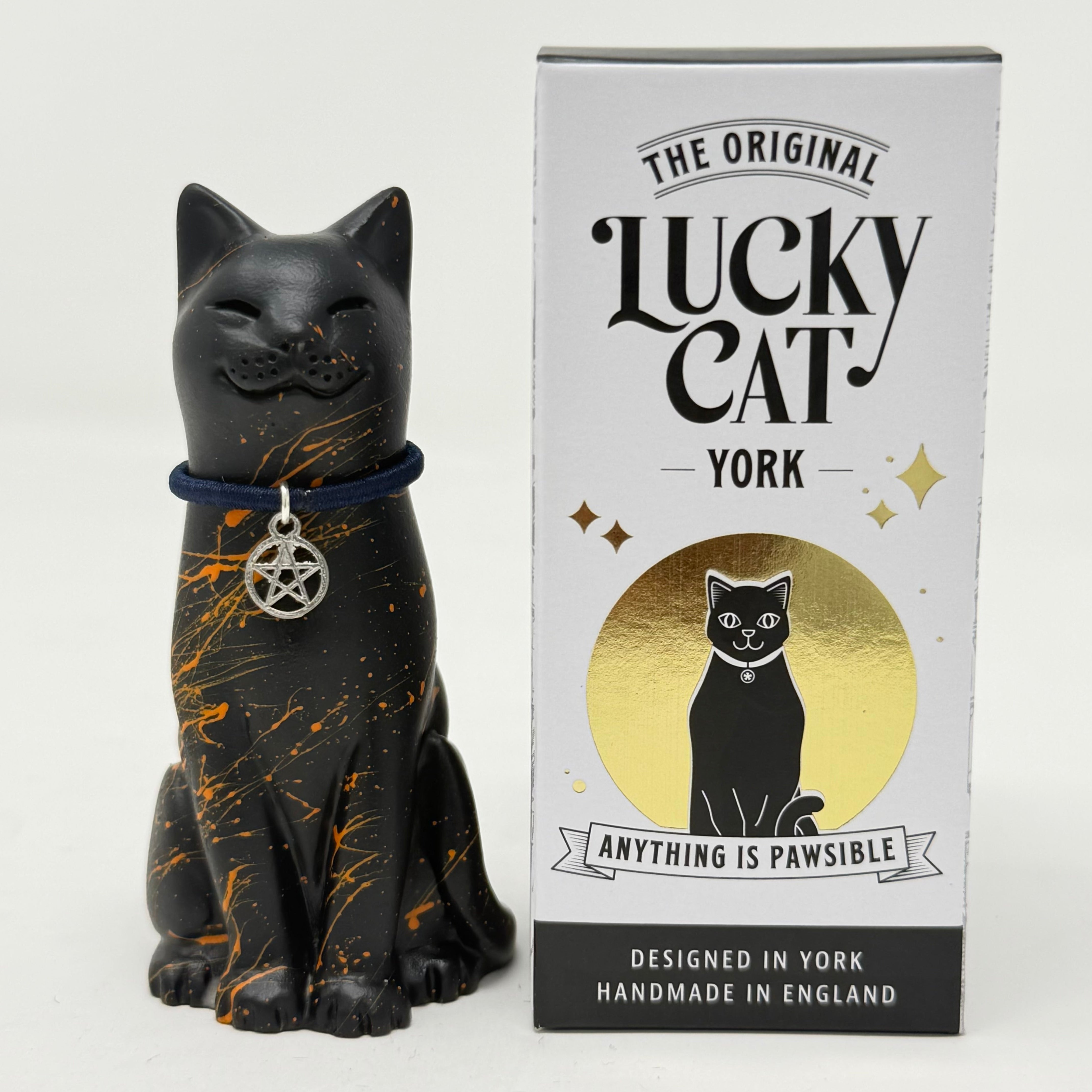 Spiced Pumpkin Black Lucky Cat