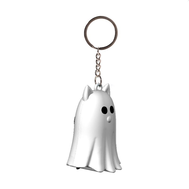 Spooky Ghost Cat 3D Keyring