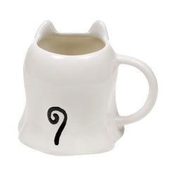 Spooky Cat Ghost Ceramic Shaped Mug