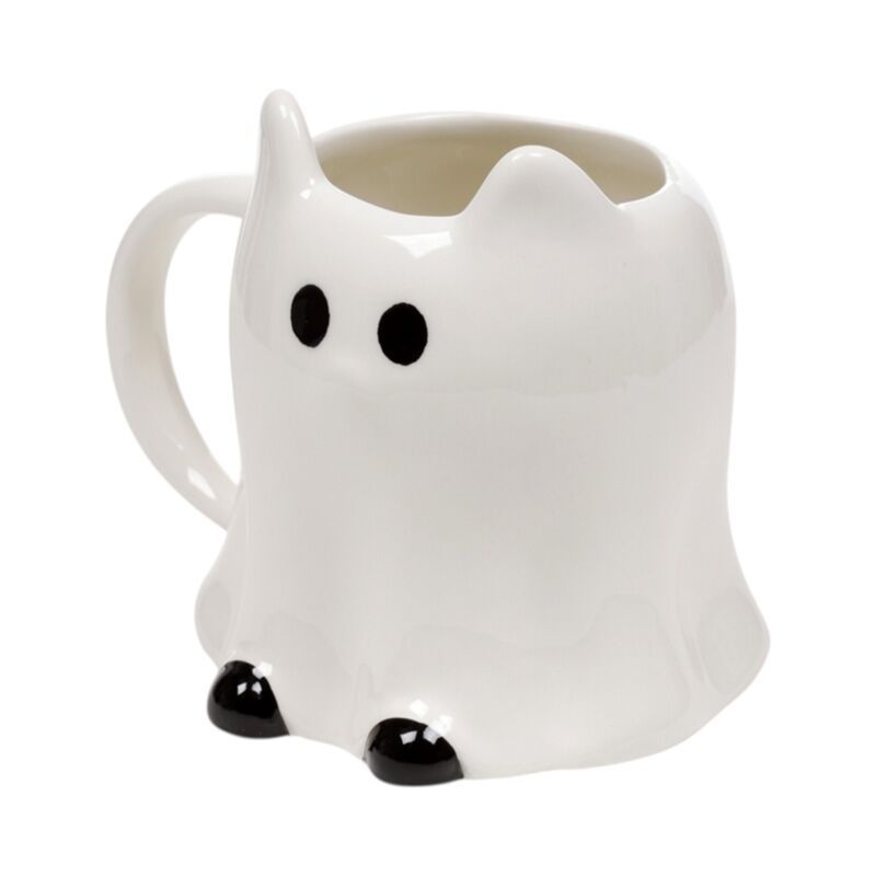 Spooky Cat Ghost Ceramic Shaped Mug