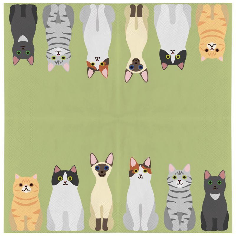 Primative Art Cat Napkins