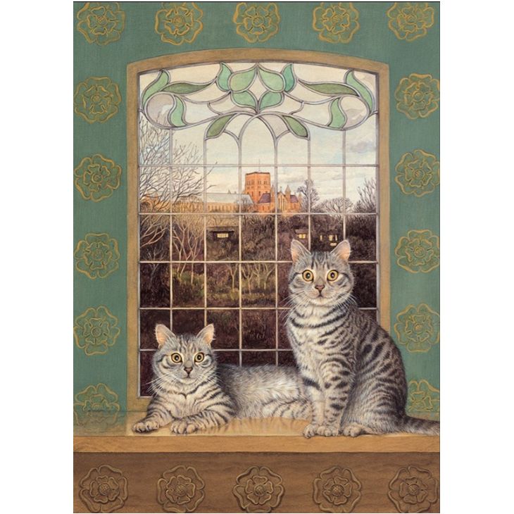 Mintaka and Lucy in St. Albans Greetings Card, Lesley Anne Ivory