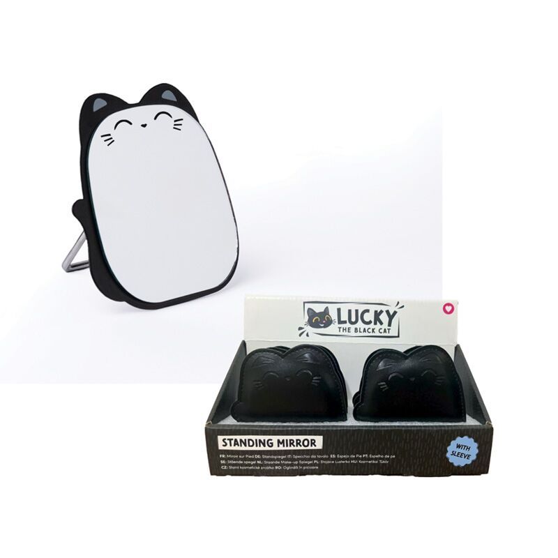 Free Standing Cat Mini Compact Mirror
