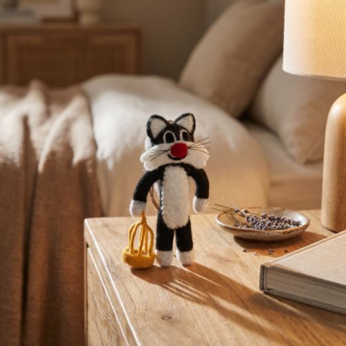 Handmade Felt Sullivan Cat Hanging Decoration