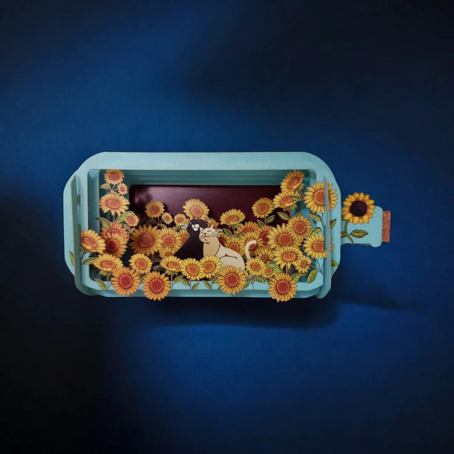 Sunflower Cats Pop-up Greetings Card