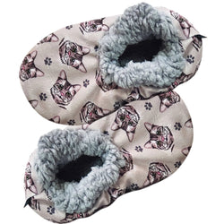 Silver Tabby Cat Supersoft Slippers