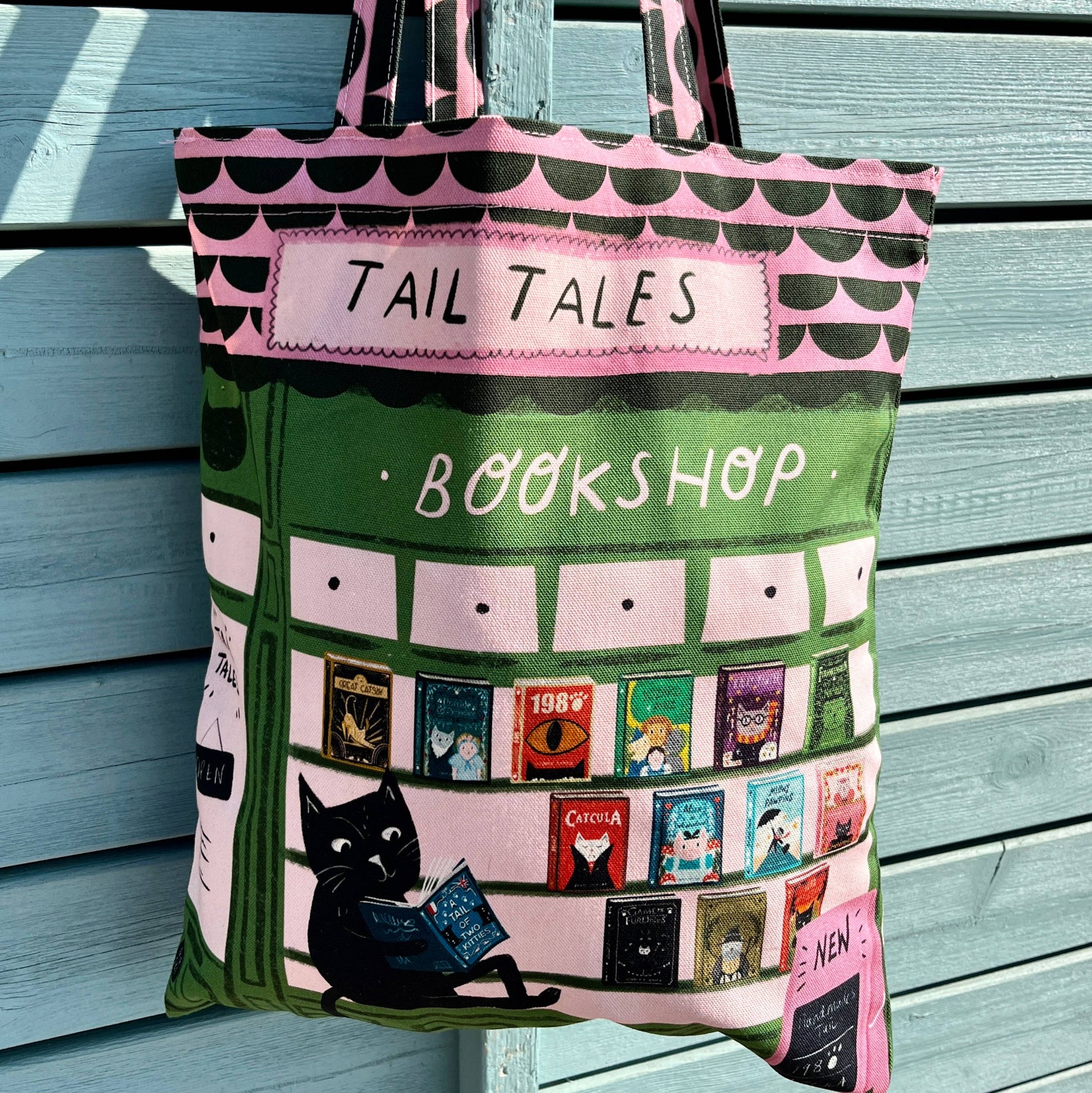 Bookshop Cat Tote Bag