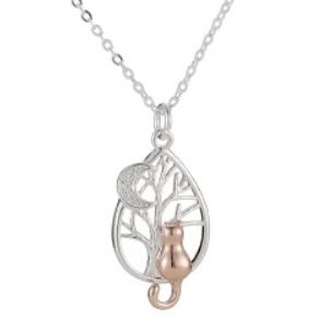 Moon Gazing Cat Pendant