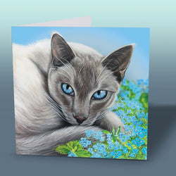 Thai Cat Art Greetings Card