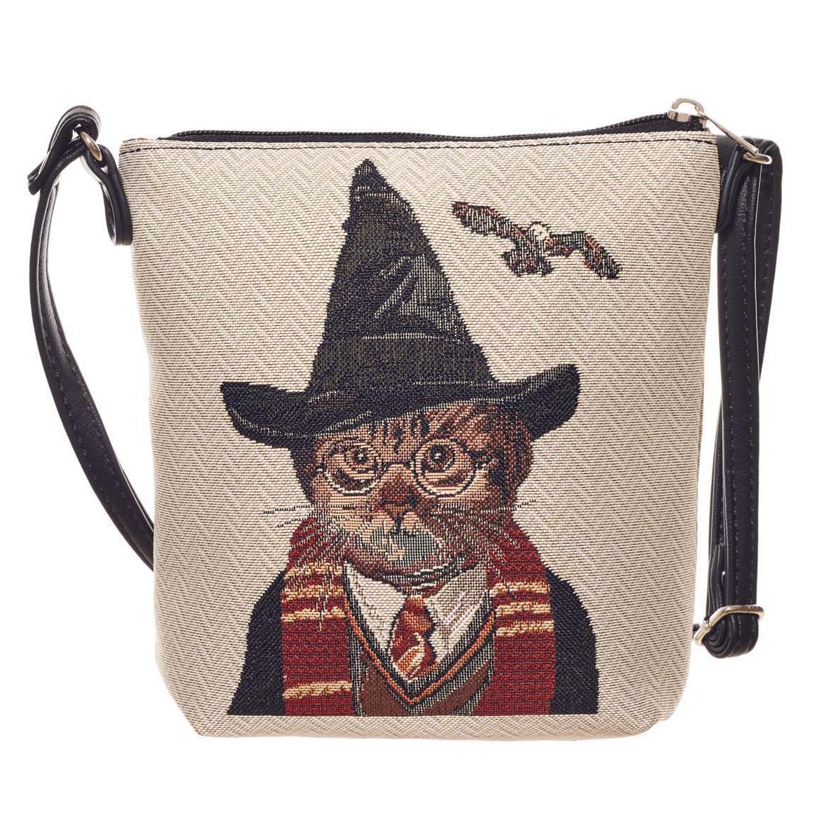 Magical Cat Tapestry Sling Bag