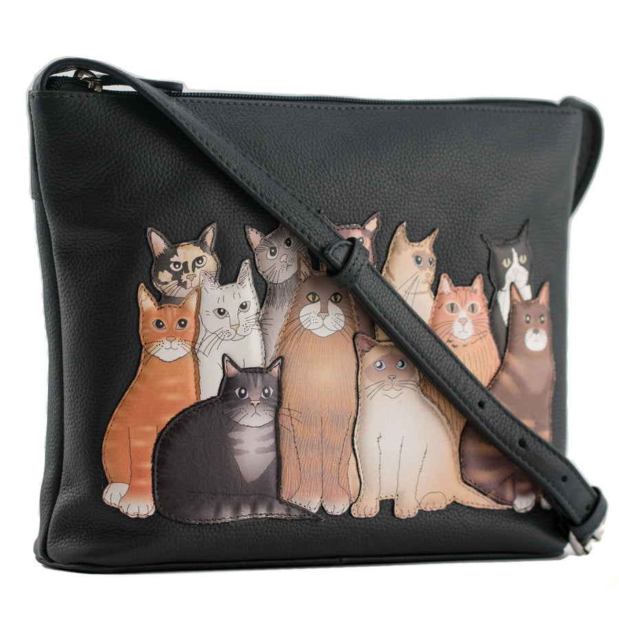 The Meowfia Leather Cross Body Bag