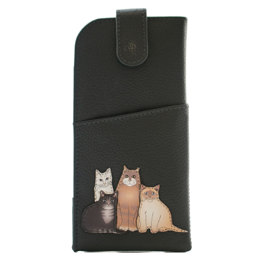 The Meowfia Leather Glasses Case
