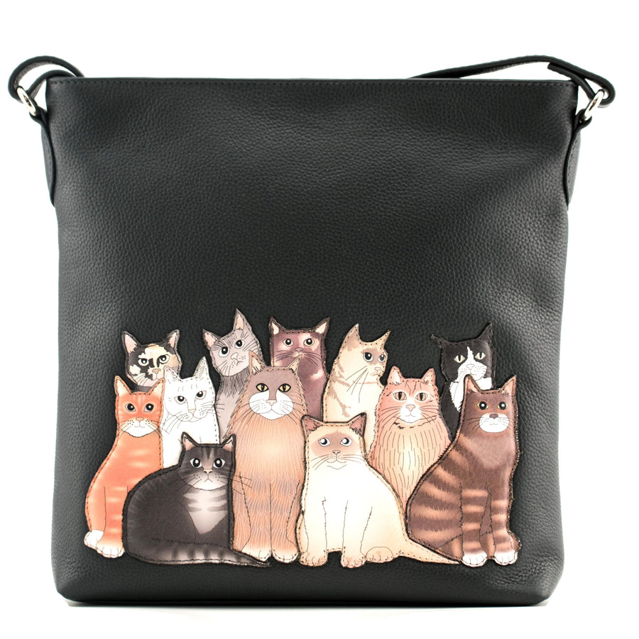 The Meowfia Leather Large Cross Body Bag