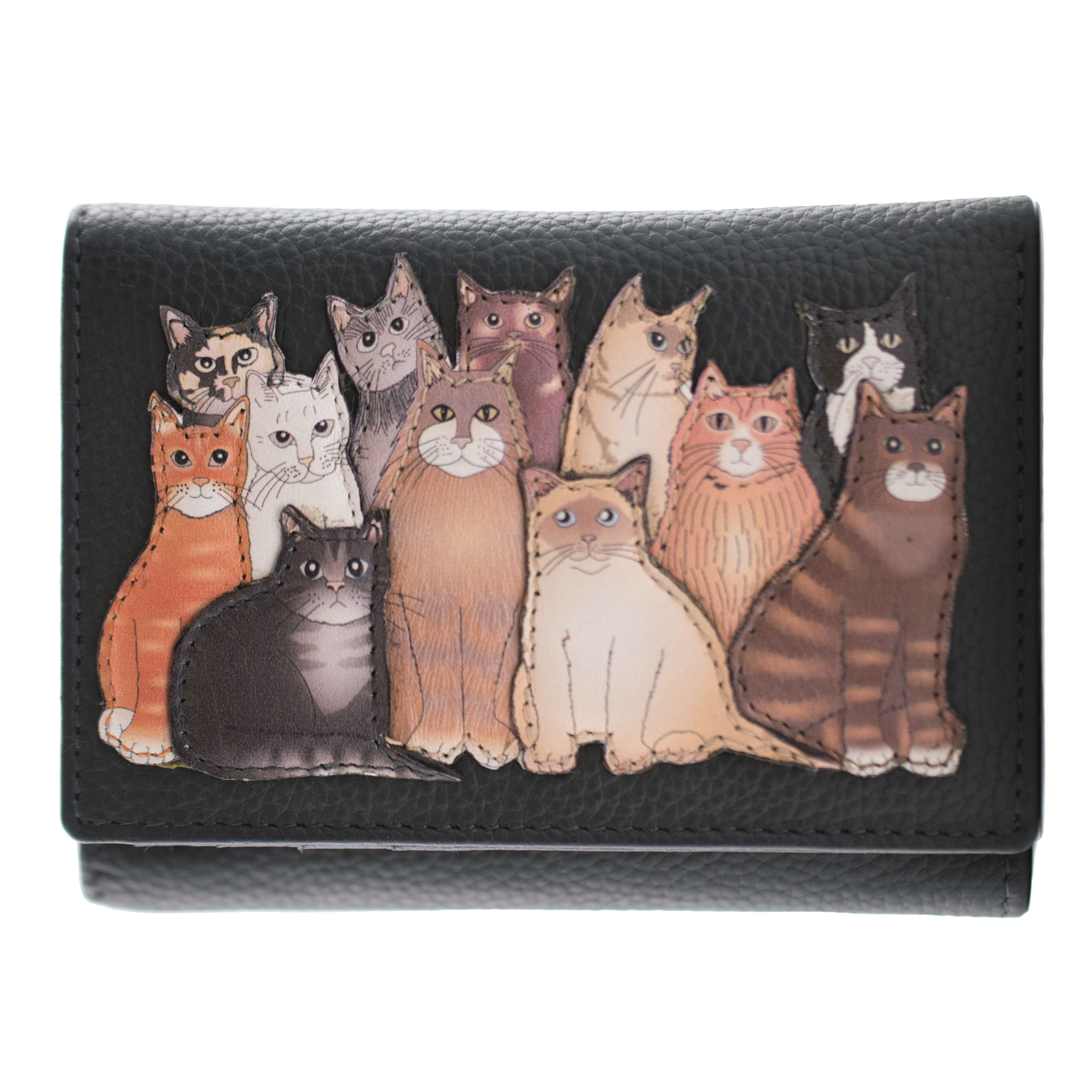 The Meowfia Tri-fold Leather purse