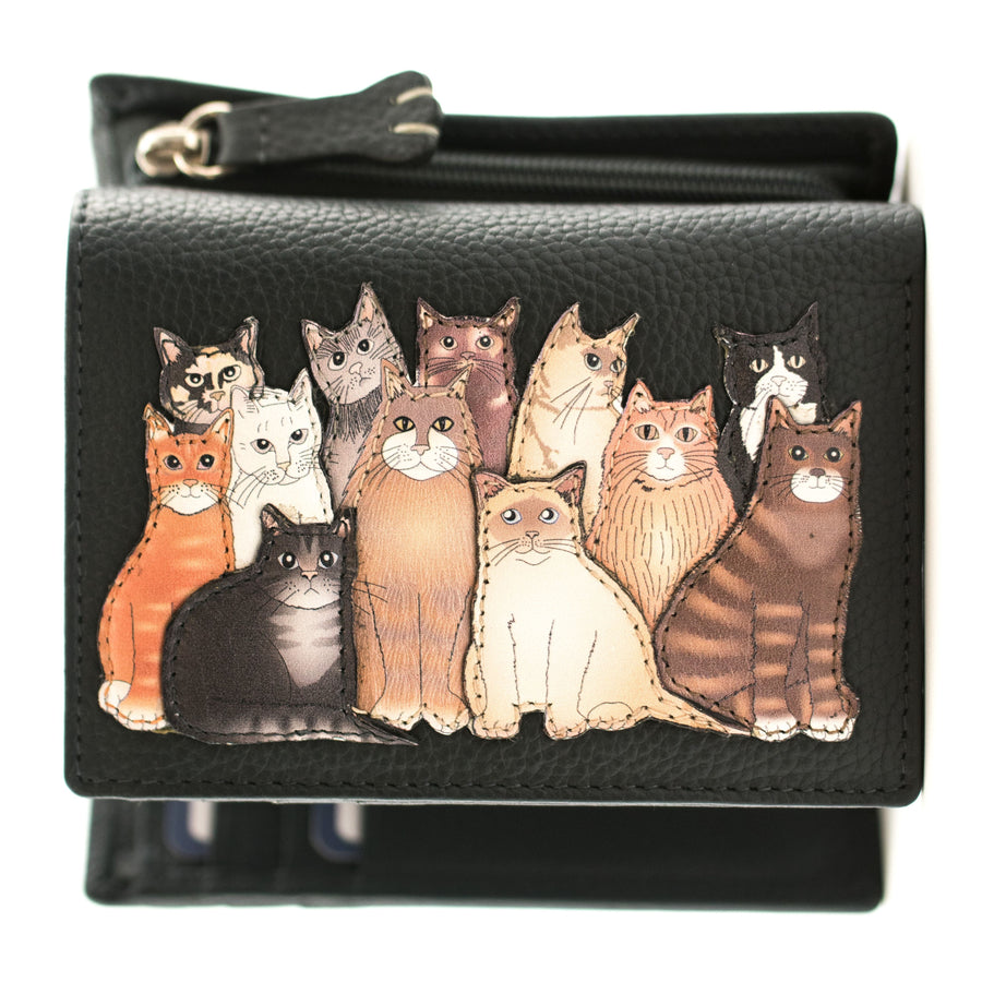 The Meowfia Tri-fold Leather purse