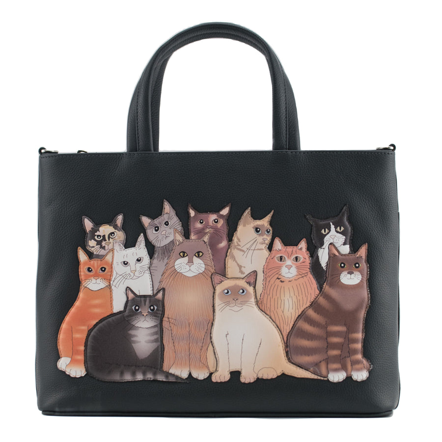 The Meowfia Leather Grab Handbag