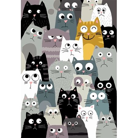 Cats Cats Cats Tea Towel, The Cat Gallery