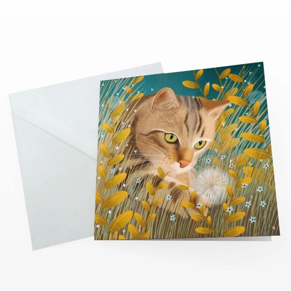 Tiger the Cat Greetings Card