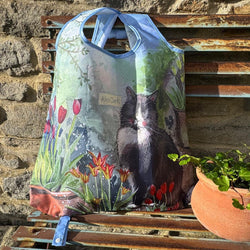 Cat & Tulips Packable Bag
