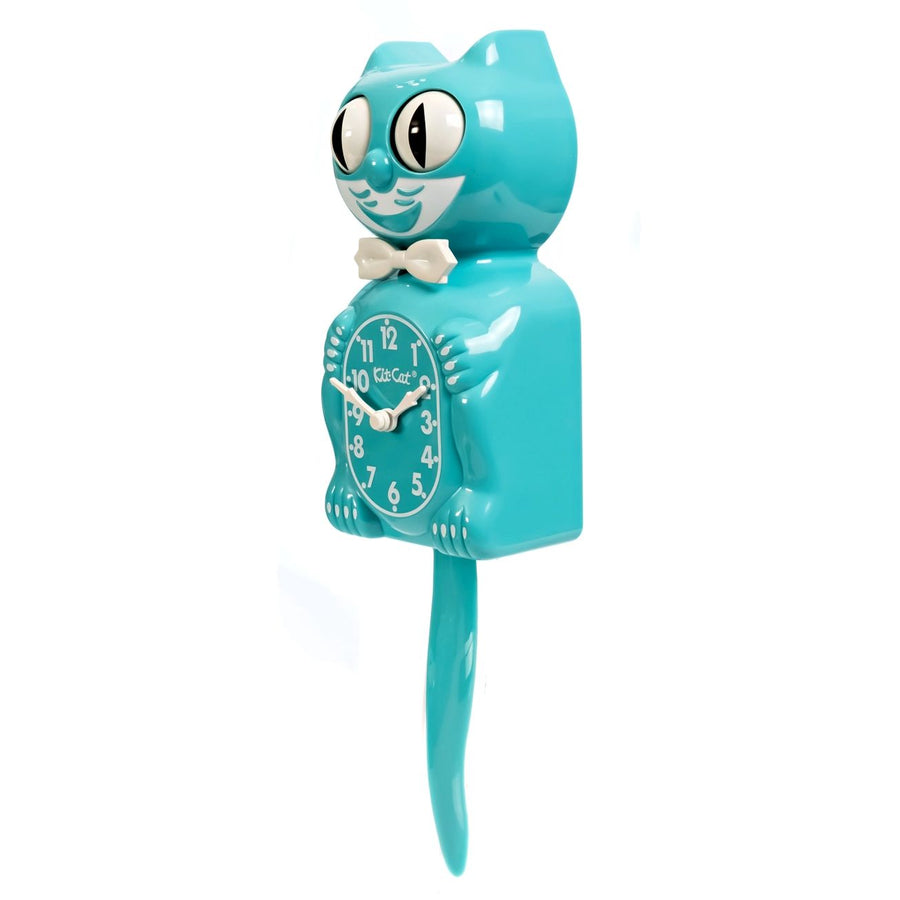 Turquoise Blue Kit Cat Klock
