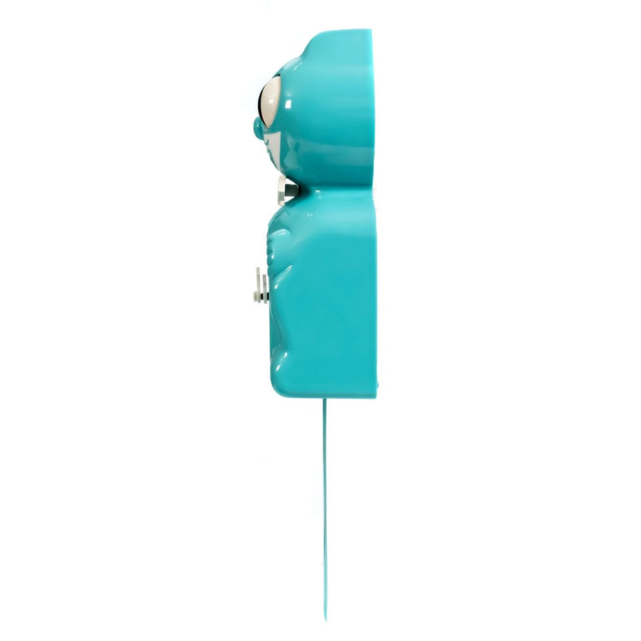 Turquoise Blue Kit Cat Klock