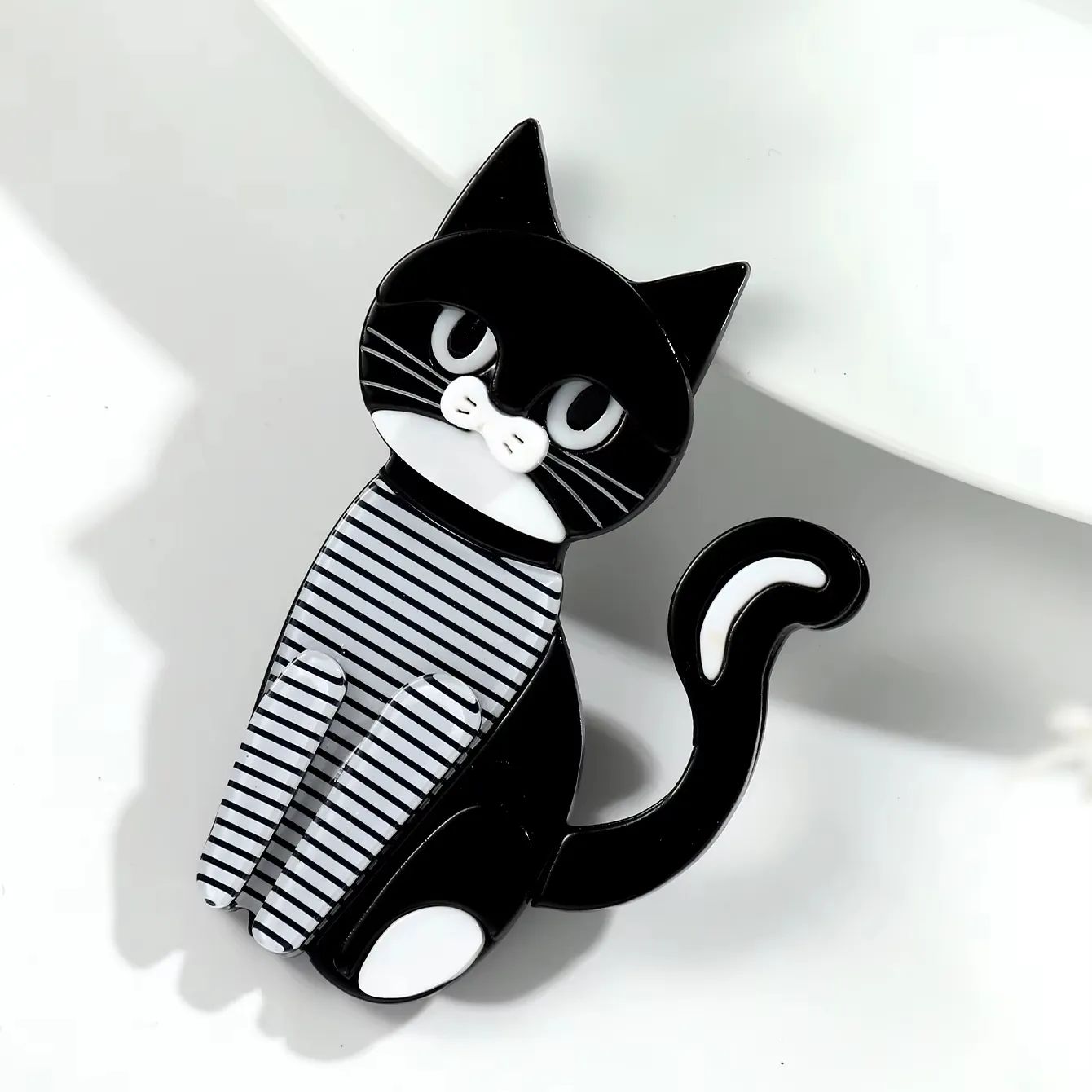 Tuxedo Cat Statement Brooch