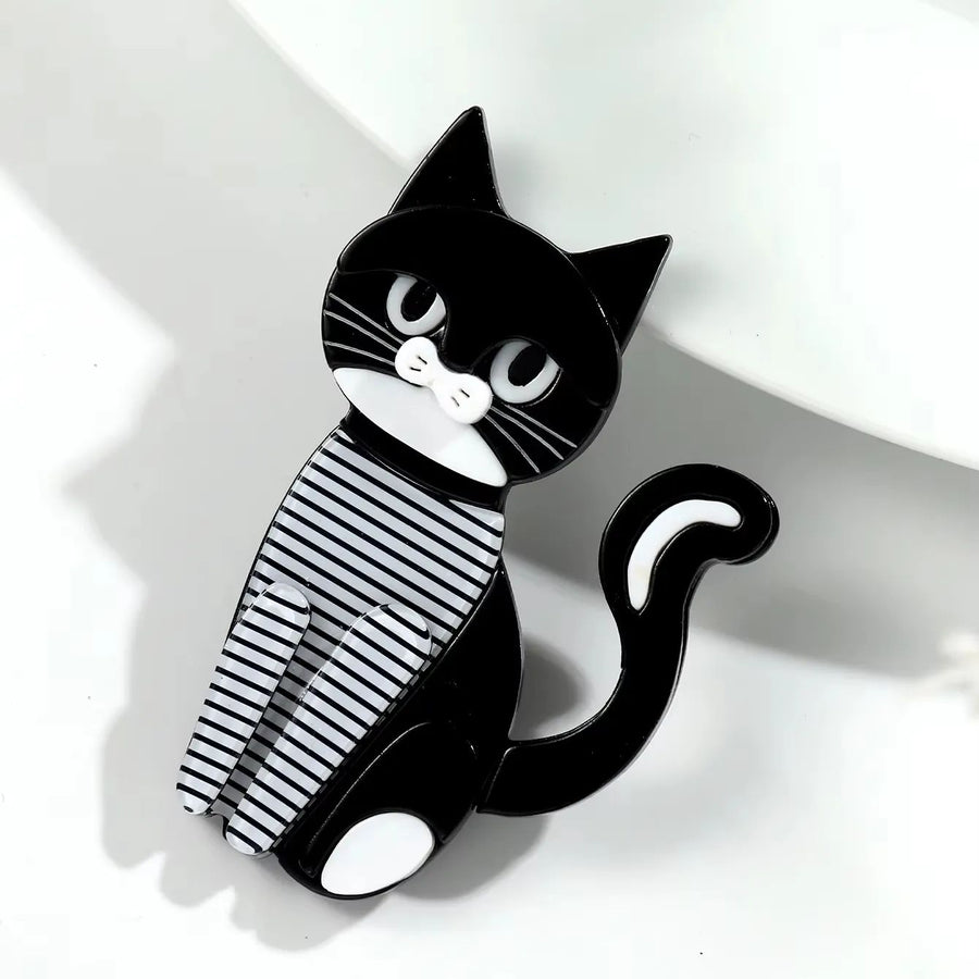 Tuxedo Cat Statement Brooch