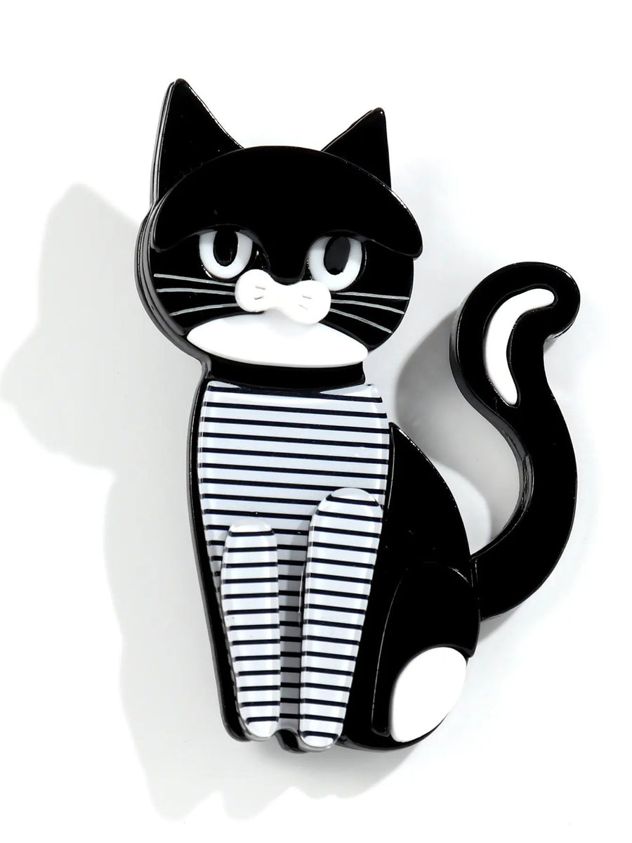 Tuxedo Cat Statement Brooch