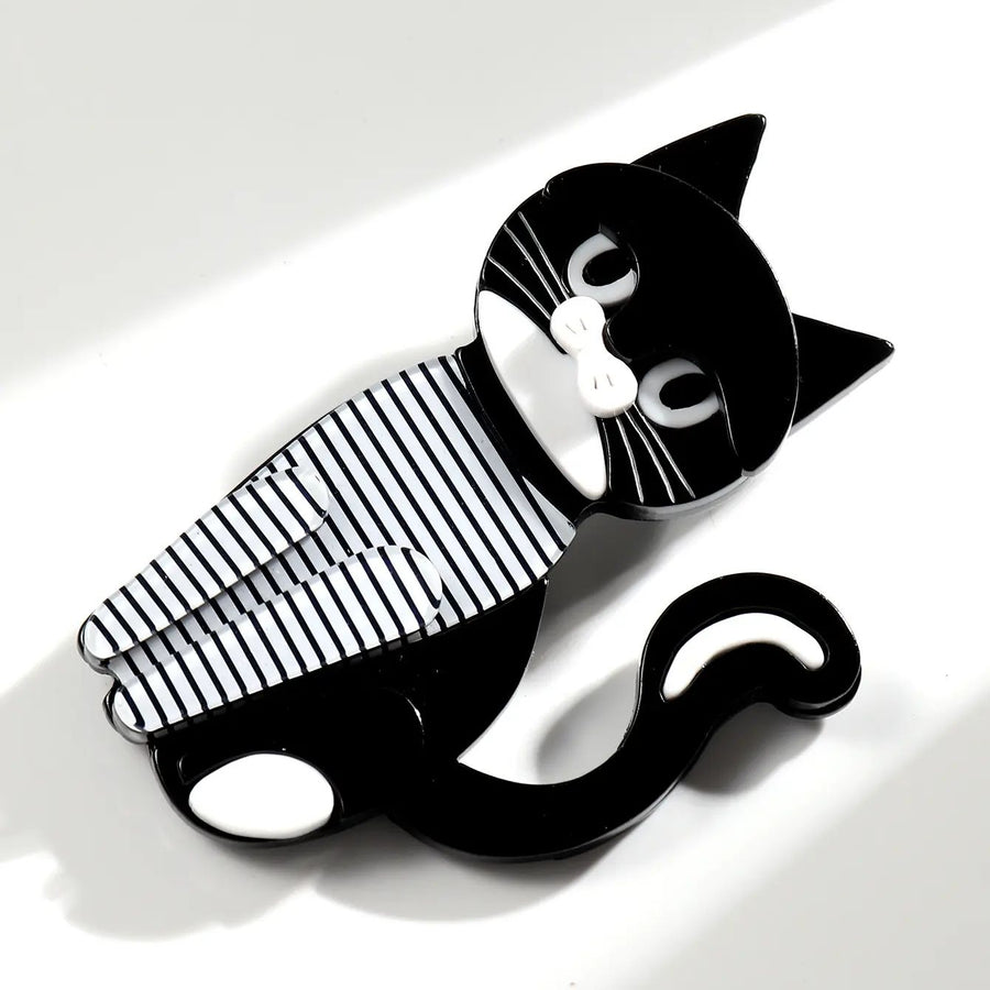 Tuxedo Cat Statement Brooch