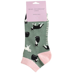 Tuxedo Cats Trainer Socks 3-7