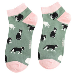 Tuxedo Cats Trainer Socks 3-7