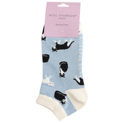 Tuxedo Cats Trainer Socks 3-7