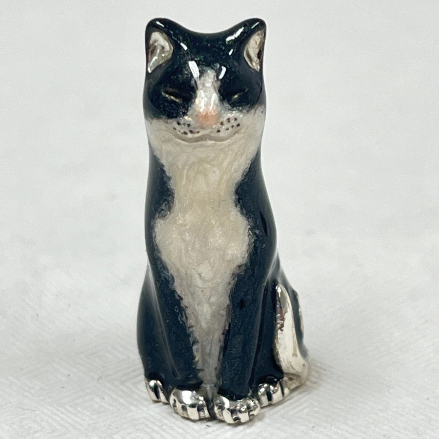 Sterling Silver and Enamel Anniversary Mini Lucky Cat