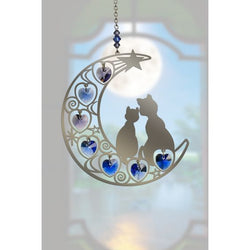 Pure Radiance Moon Cats Suncatcher, The Cat Gallery