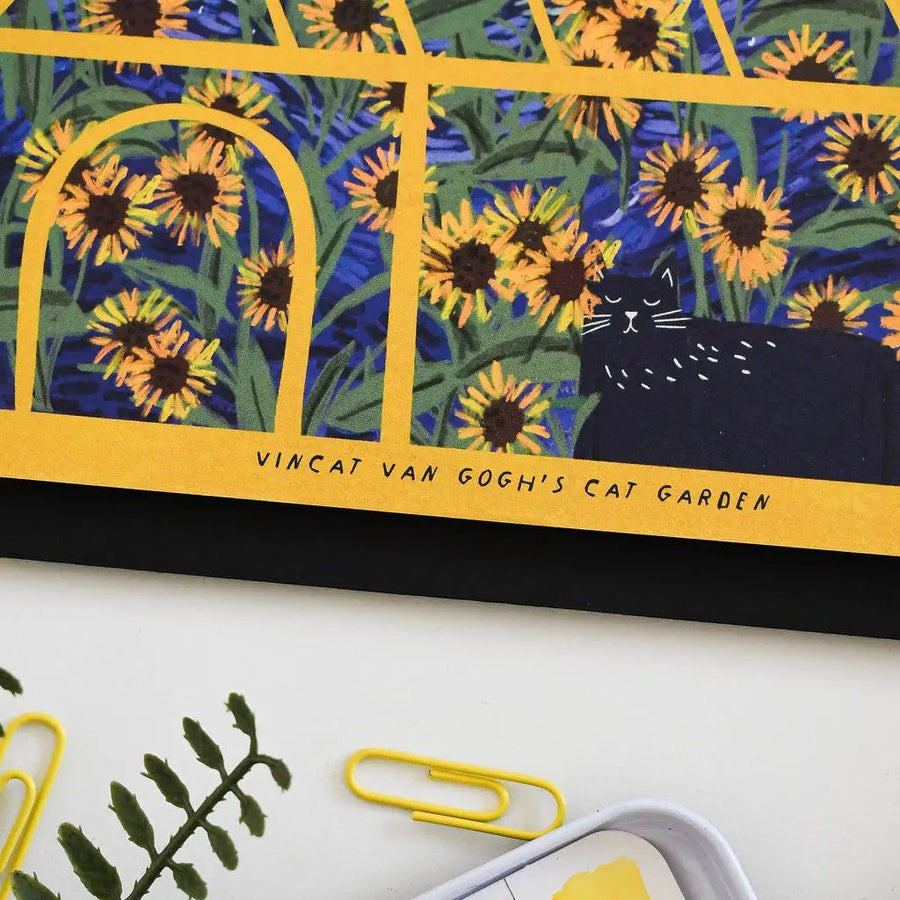 Vincat Van Gogh Cat Garden Card